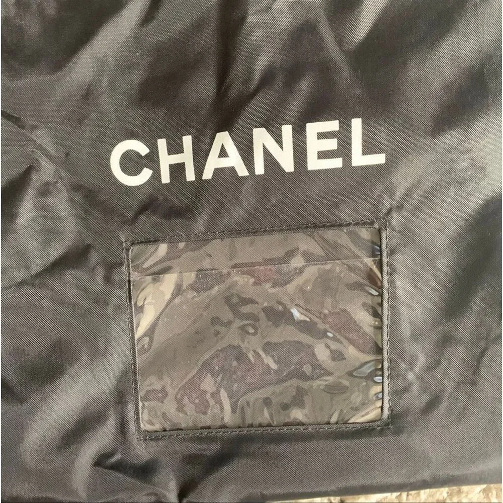 CHANEL Velvet Hanger & NEW Nylon Garment Cover BAG LOGO LOT